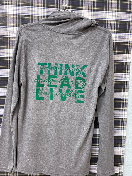 District Gray Think Lead Live Thin Hoodie